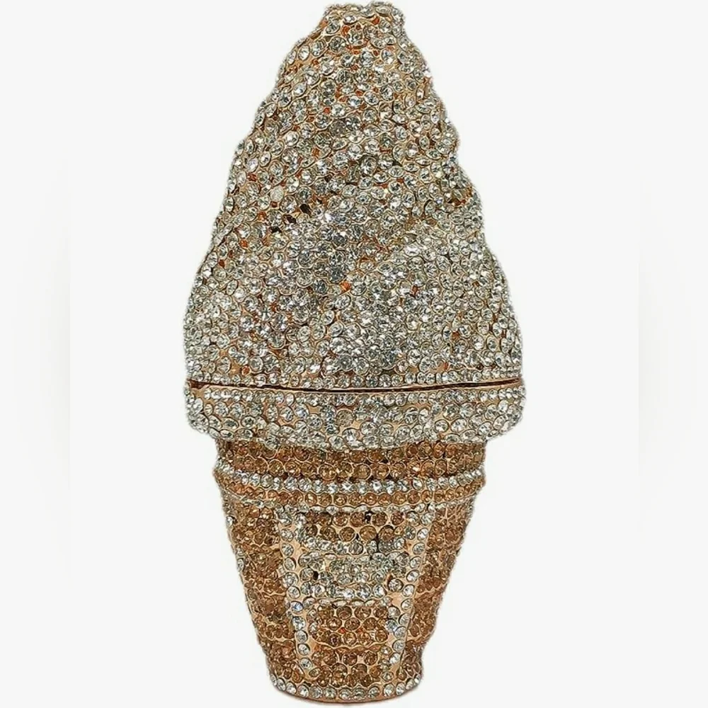 NWT Sparkling Bling Swarovski Crystal Rhinestone Ice Cream Popsicle Clut… - Picture 1 of 17